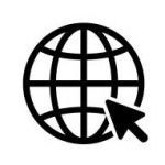 Internet icon set drawn with a line