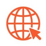 Internet icon set drawn with a line